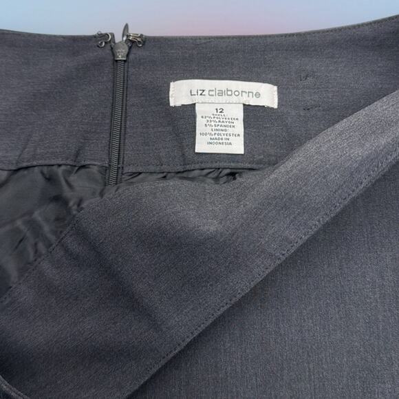 LIZ CLAIBORNE Women’s 12 Gray Skirt - Picture 2 of 3